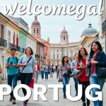 Diverse newcomers arriving in Portugal's vibrant streets.