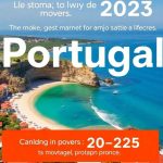 Coastal view of Portugal with beaches and cliffs.